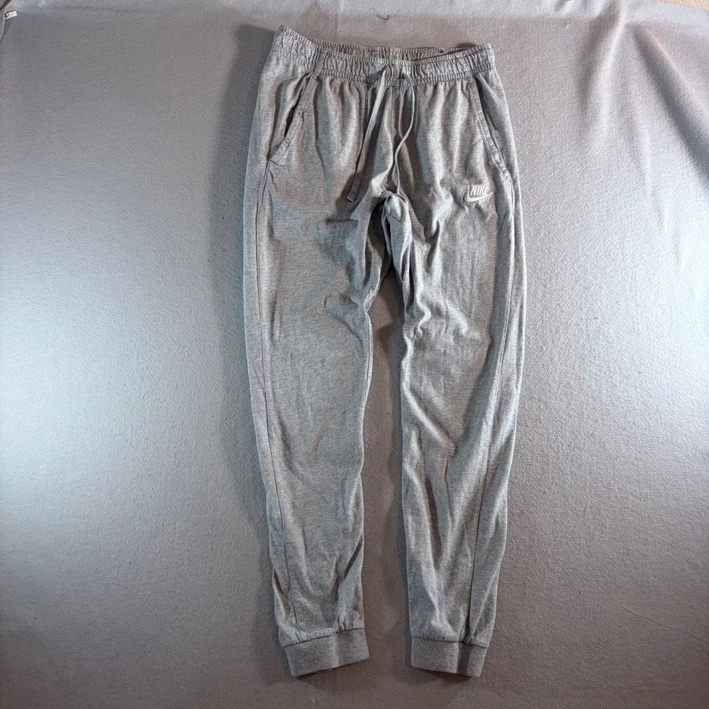 Nike Mens Joggers Sweatpants Small Heather Gray‎ Sportswear Elastic Waist